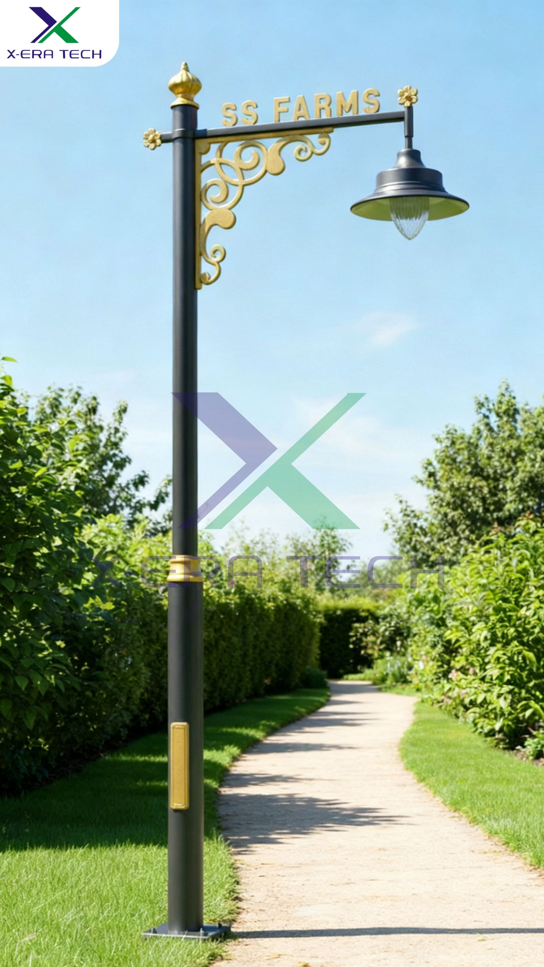 Decorative LED street light pole design 18